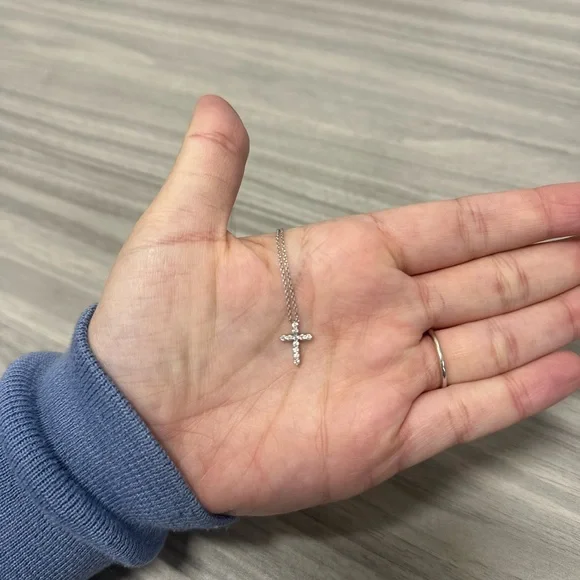 Daryl Ann Denner 14K White Gold Erica Woolston Cross Necklace - Picture 1 of 7